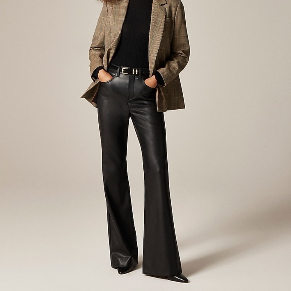 J. Crew Black Leather Pants